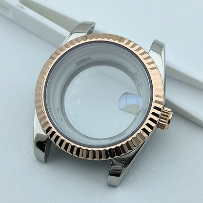 41mm Miyota8285 case watch case stainless steel men automatic watch sapphire glass suitable for 8285 movement watch accessories