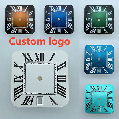 Watch dial NH35 Dial Custom Logo Square Dial Roma/Arabic Numeral Dial Square dial fit NH35 date at 6 o'clock movement Watch