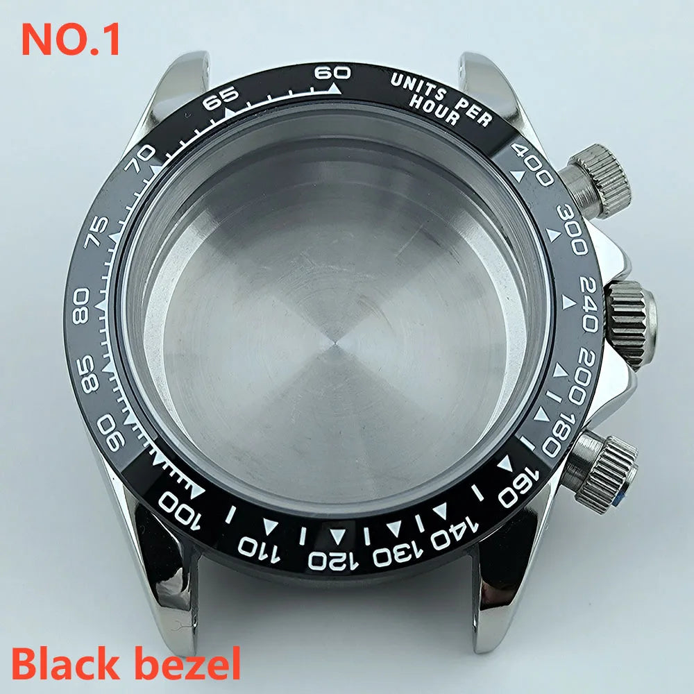 VK63 case Stainless steel high quality Watch case men's chronograph quartz watch suitable for VK63 movement watch accessories