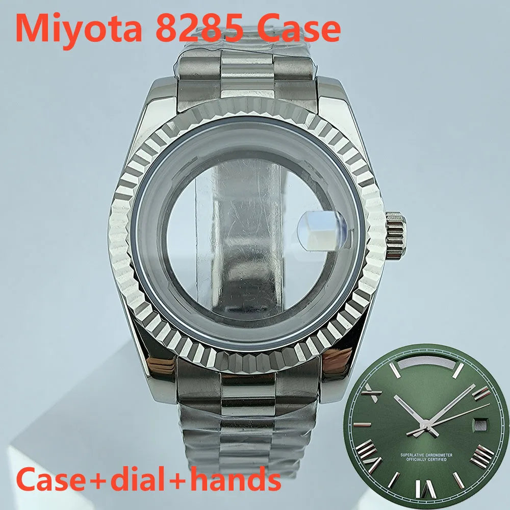 Miyota8285 case watch 41mm case stainless steel men automatic watch sapphire glass suitable for Miyota 8285 movement watch tools