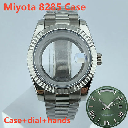Miyota8285 case watch 41mm case stainless steel men automatic watch sapphire glass suitable for Miyota 8285 movement watch tools