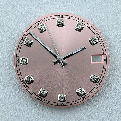 NH35 Dial Watch Dial Men's Watch Diamond Dial Custom Logo No logo 28.5mm No Luminous Fit NH Series Movement Watch Accessories