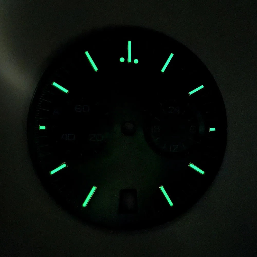 VK64 dial No Logo Dial Panda Dial Green luminous 32.5mm Dial fit VK64 movement watch accessories repair tools