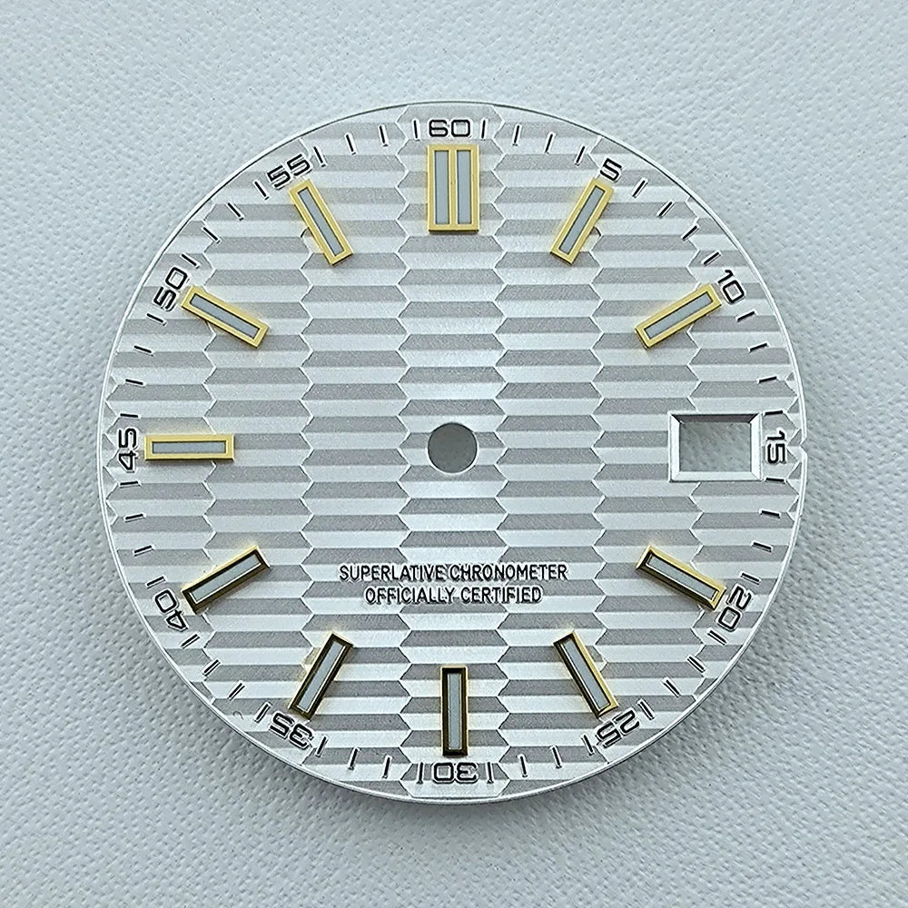 NH35 dial Custom logo No logo Watch dial 28.5mm Blue Luminous dial for NH35 NH36 movement watch accessories