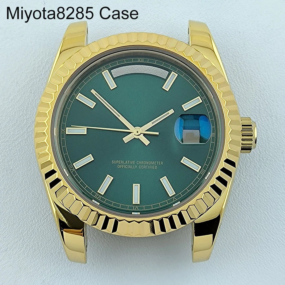 Miyota8285 Case Watch Case Men's Automatic Watch 41mm Stainless Steel Sapphire Glass Fit Miyota 8285 Movement Watch Accessories