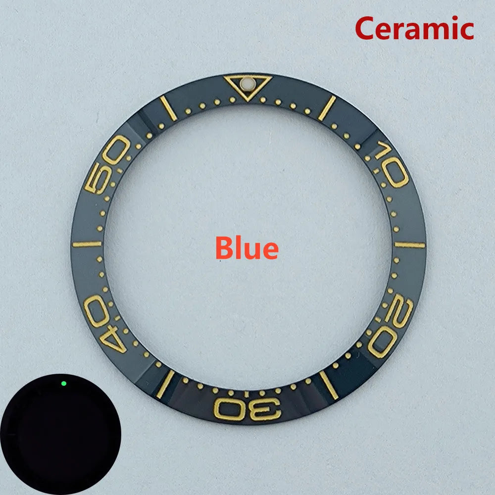 38mm ceramic High quality bezel green luminous insert bezel bezel is tilted for 40mm watch accessory repair tools