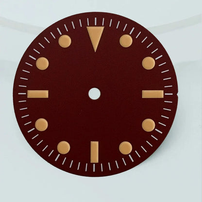 NH35 dial NH36 dial 28.5mm retro dial green luminous dial, suitable for repairing NH35 NH36 movement watch accessories tools