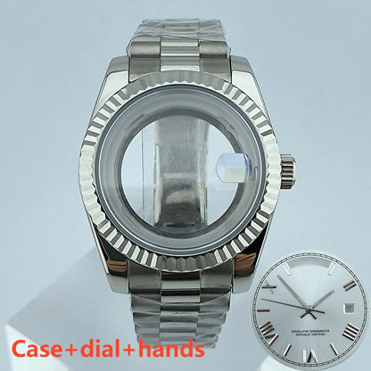 Miyota8285 case watch 41mm case stainless steel men automatic watch sapphire glass suitable for Miyota 8285 movement watch tools
