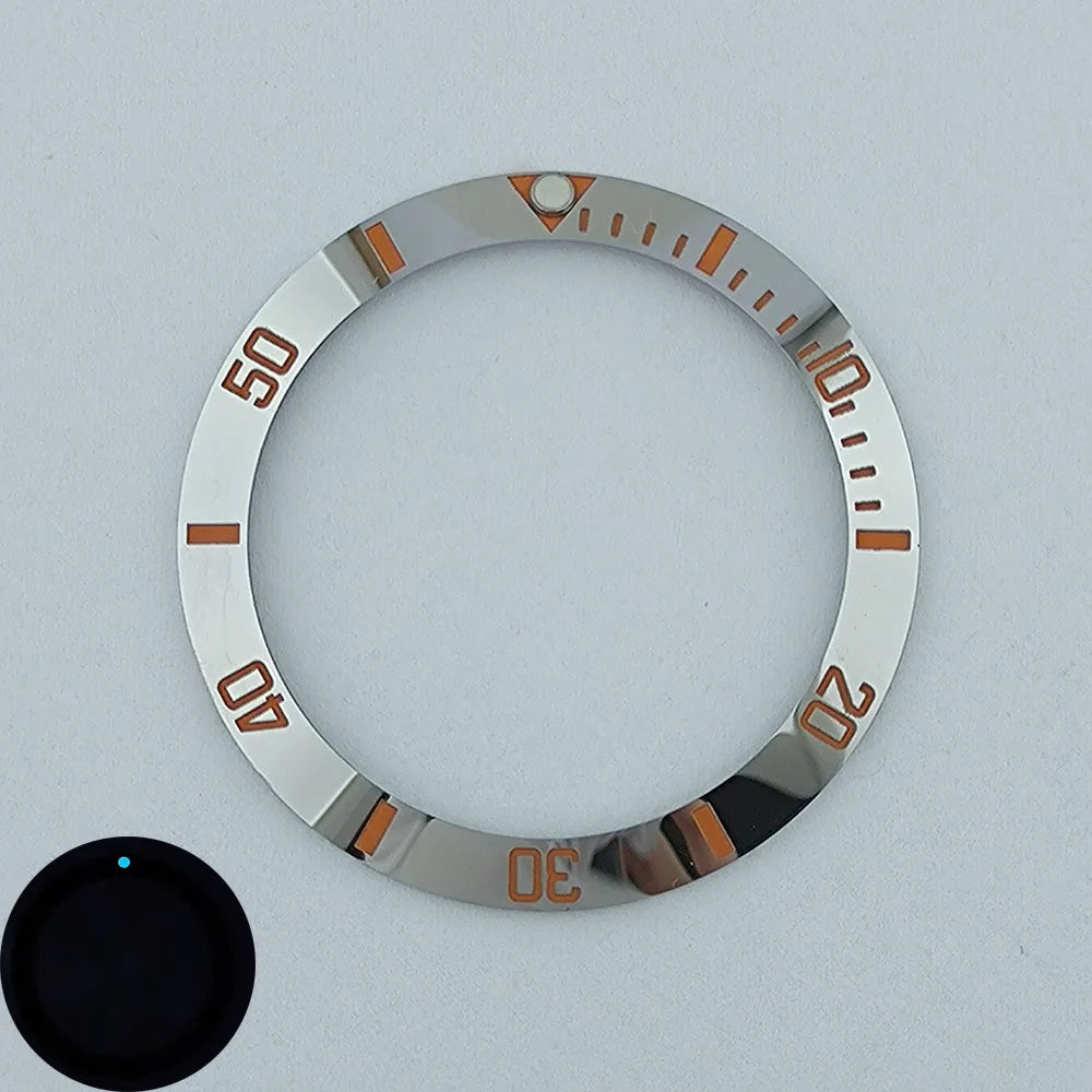 38mm ceramic High quality insert bezel Blue luminous watch insert bezel for 40mm case watch accessory repair tools