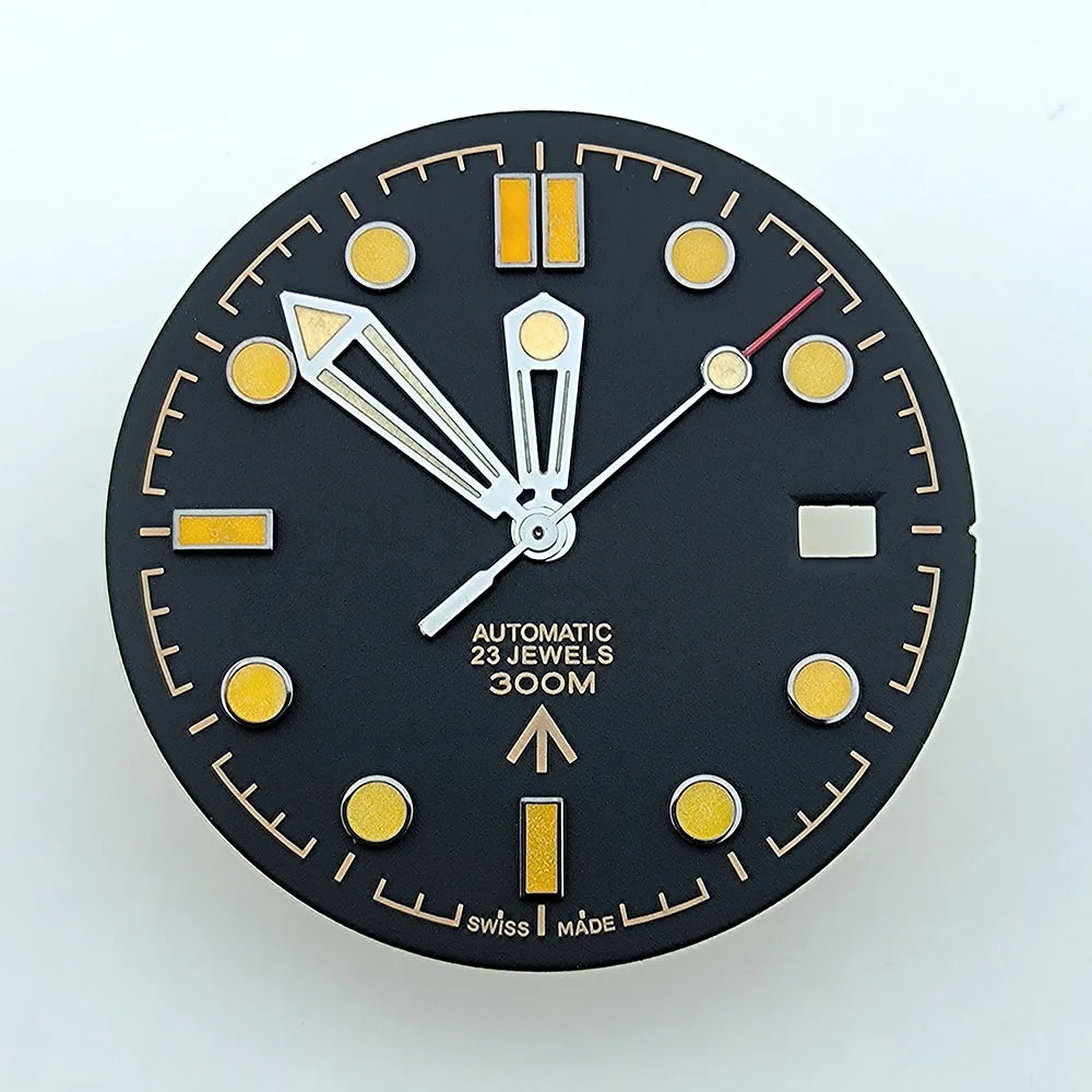 watch dial N H35 dial Custom logo dial 31.0mm blue/green luminous accessories repair tools