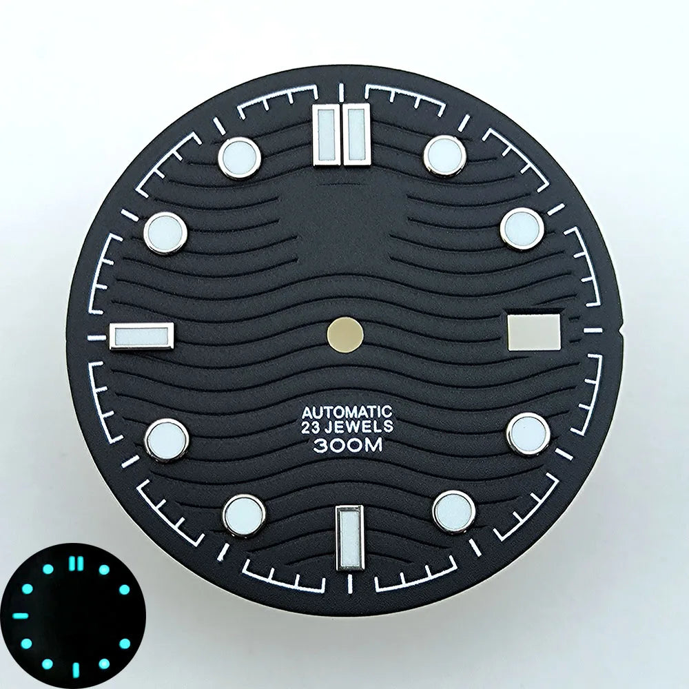 watch dial N H35 dial Custom logo dial 31.0mm blue/green luminous accessories repair tools