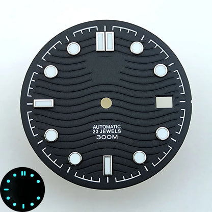 watch dial N H35 dial Custom logo dial 31.0mm blue/green luminous accessories repair tools