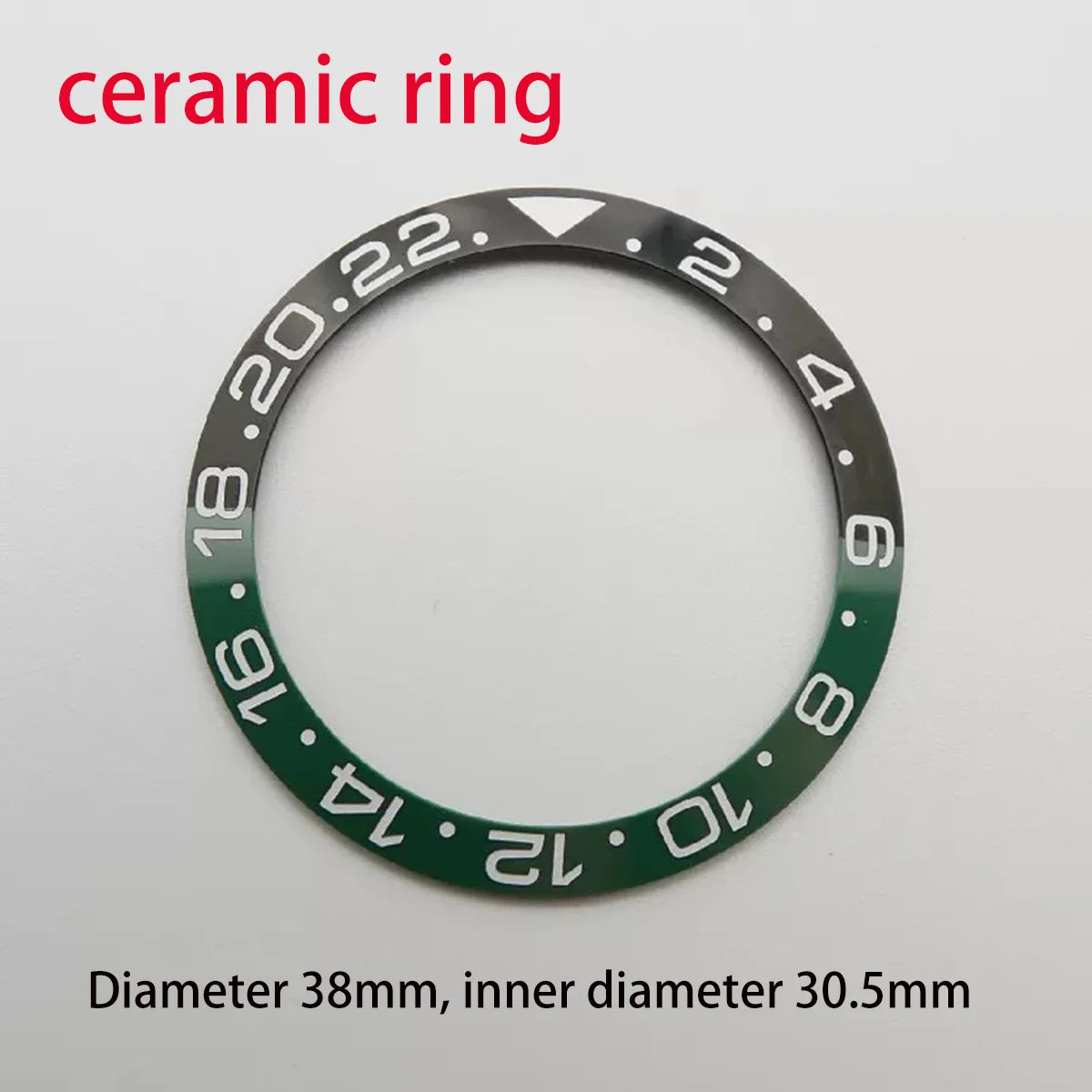 38mm Ceramic And Aluminum Ring GMT Style Watch Bezel Insert For 40mm Watch Cases Replace Accessory Diving Bezel Ring