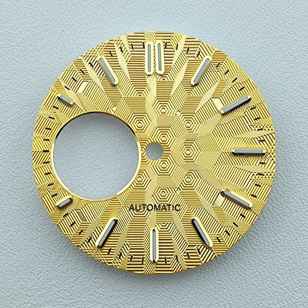 NH38 dial Custom Logo 28.5mm watch dial green luminous dial Suitable for NH38 movement watch accessories Watch repair tools