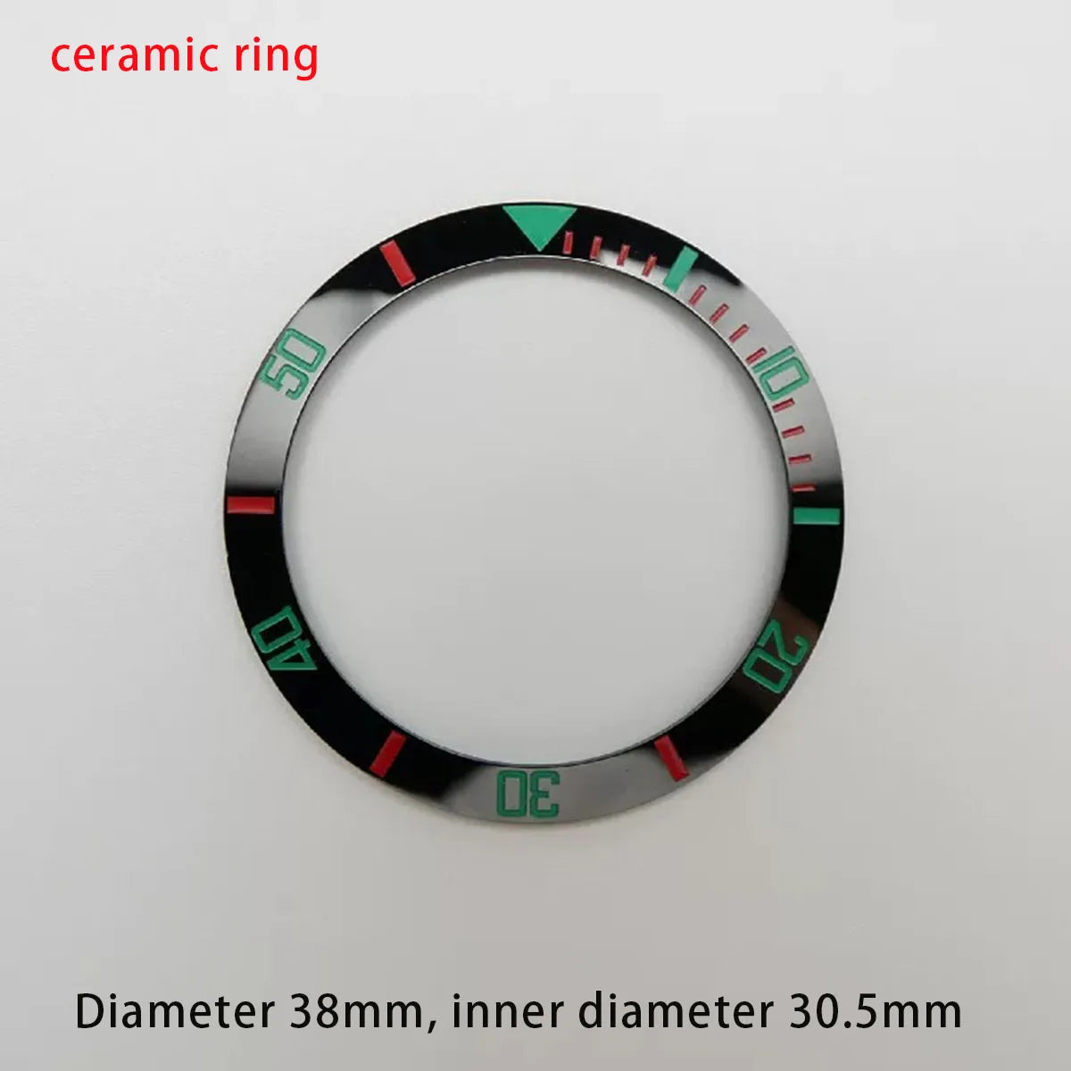 38mm ceramic/aluminium insert bezel high quality green/blue luminous bezel is tilted for 40mm watch case watch repair tools