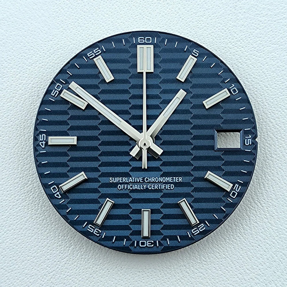 NH35 dial Custom logo No logo Watch dial 28.5mm Blue Luminous dial for NH35 NH36 movement watch accessories