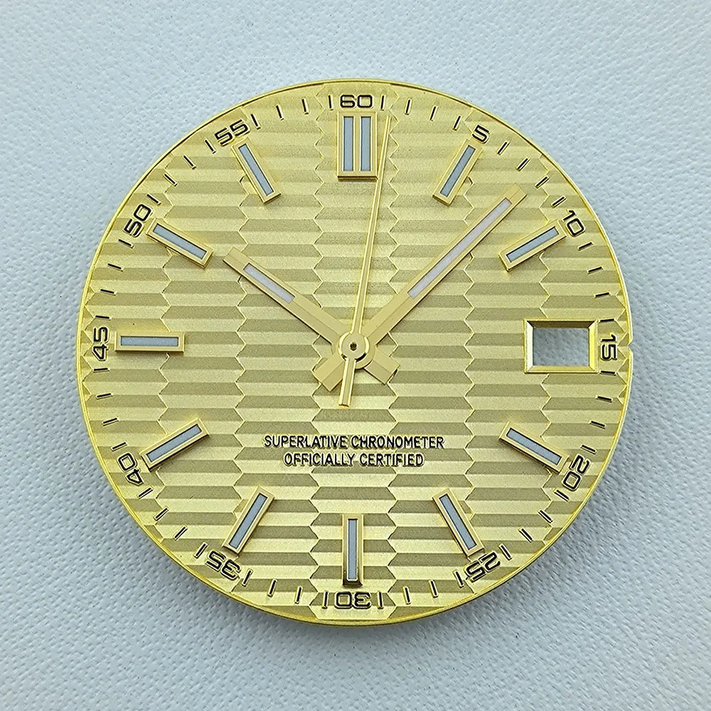 NH35 dial Custom logo No logo Watch dial 28.5mm Blue Luminous dial for NH35 NH36 movement watch accessories