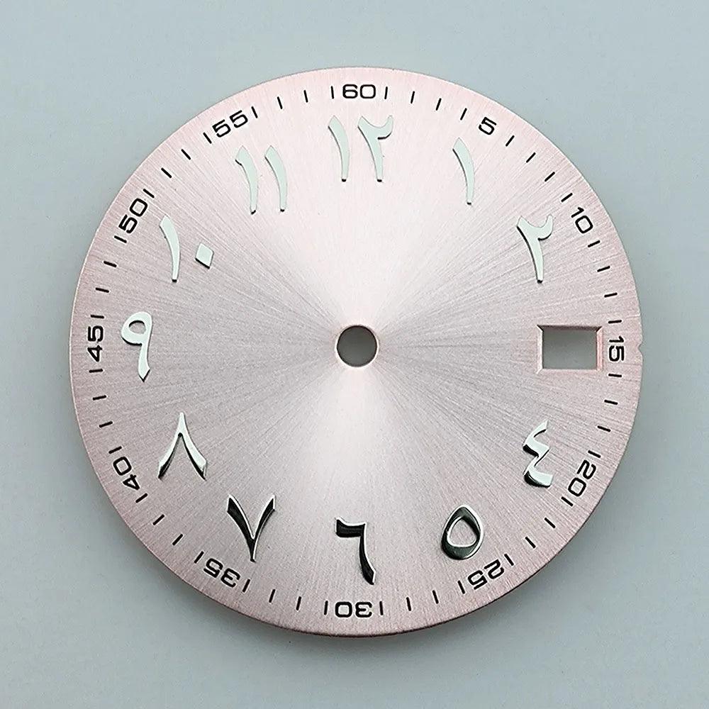 NH35 dial Custom logo 28.5mm Arabic numerals dial No luminous watch dial fit NH35/NH36 movement watch accessories