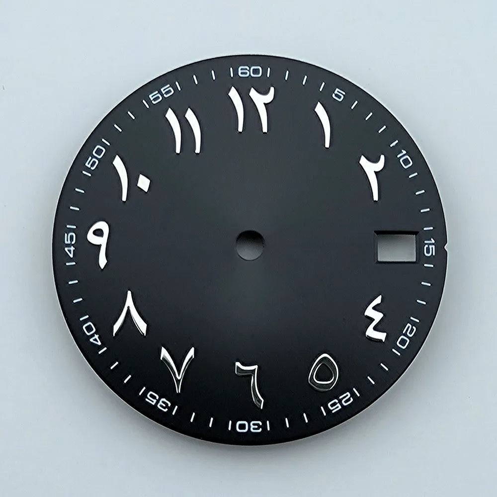 NH35 dial Custom logo 28.5mm Arabic numerals dial No luminous watch dial fit NH35/NH36 movement watch accessories