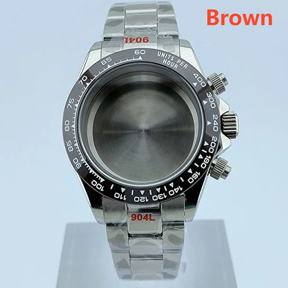 VK63 case Stainless steel high quality Watch case men's chronograph quartz watch suitable for VK63 movement watch accessories