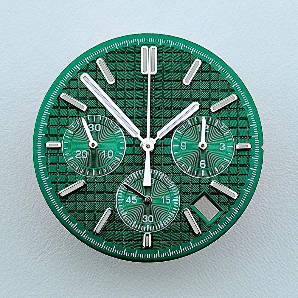 VK63 dial 31.8mm No Logo Dial Panda Dial Green luminous Dial fit VK63 movement watch accessories repair tools