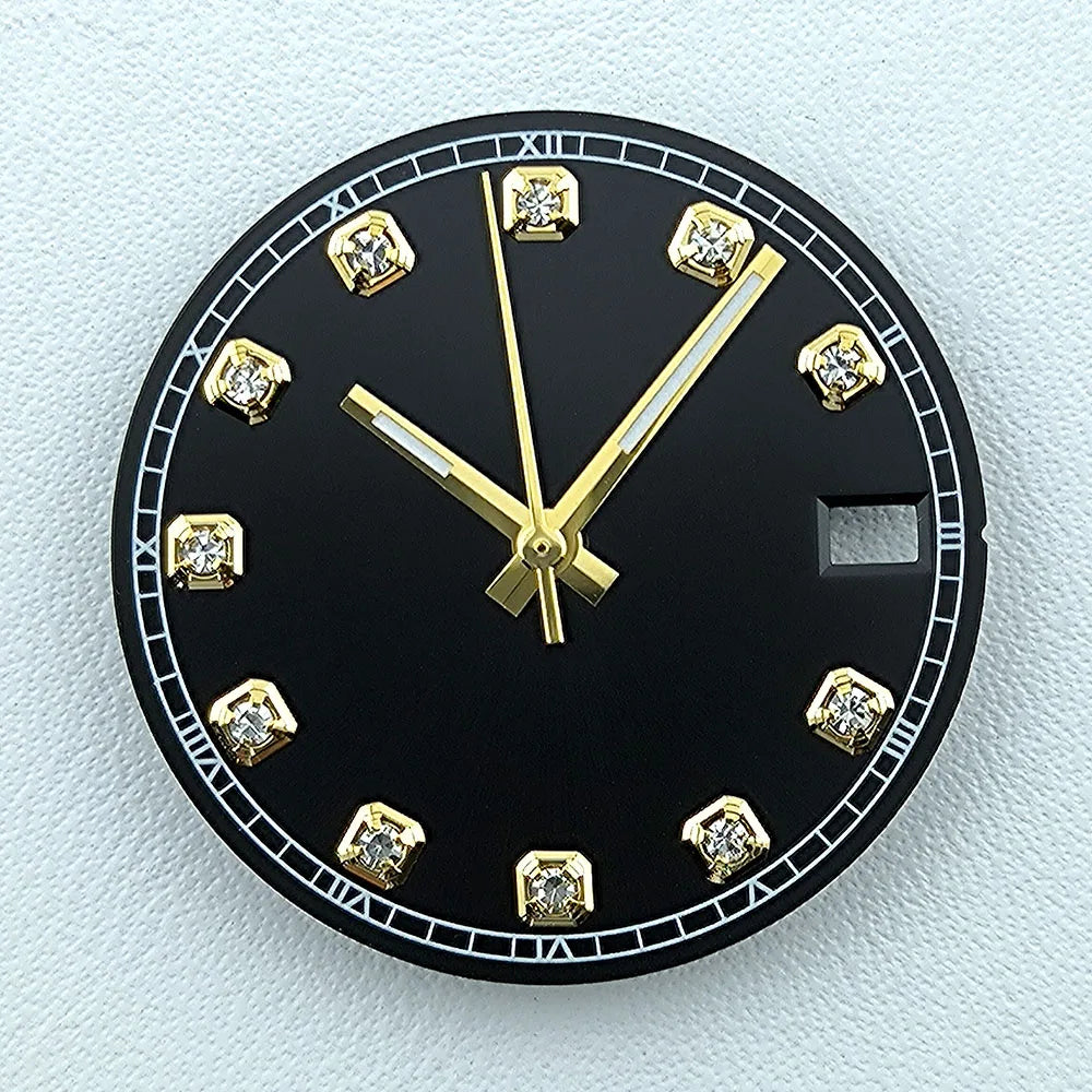 NH35 Dial Watch Dial Men's Watch Diamond Dial Custom Logo No logo 28.5mm No Luminous Fit NH Series Movement Watch Accessories