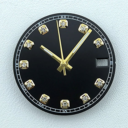 NH35 Dial Watch Dial Men's Watch Diamond Dial Custom Logo No logo 28.5mm No Luminous Fit NH Series Movement Watch Accessories
