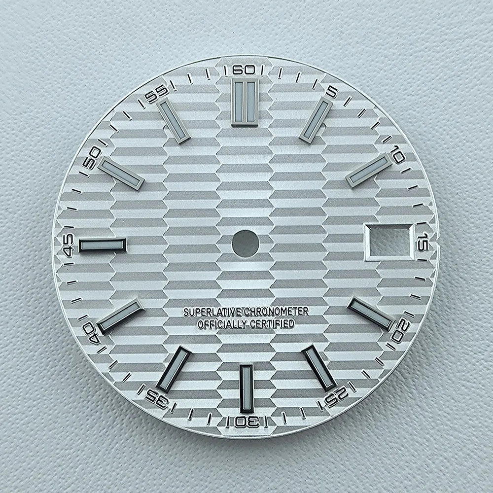 NH35 dial Custom logo No logo Watch dial 28.5mm Blue Luminous dial for NH35 NH36 movement watch accessories