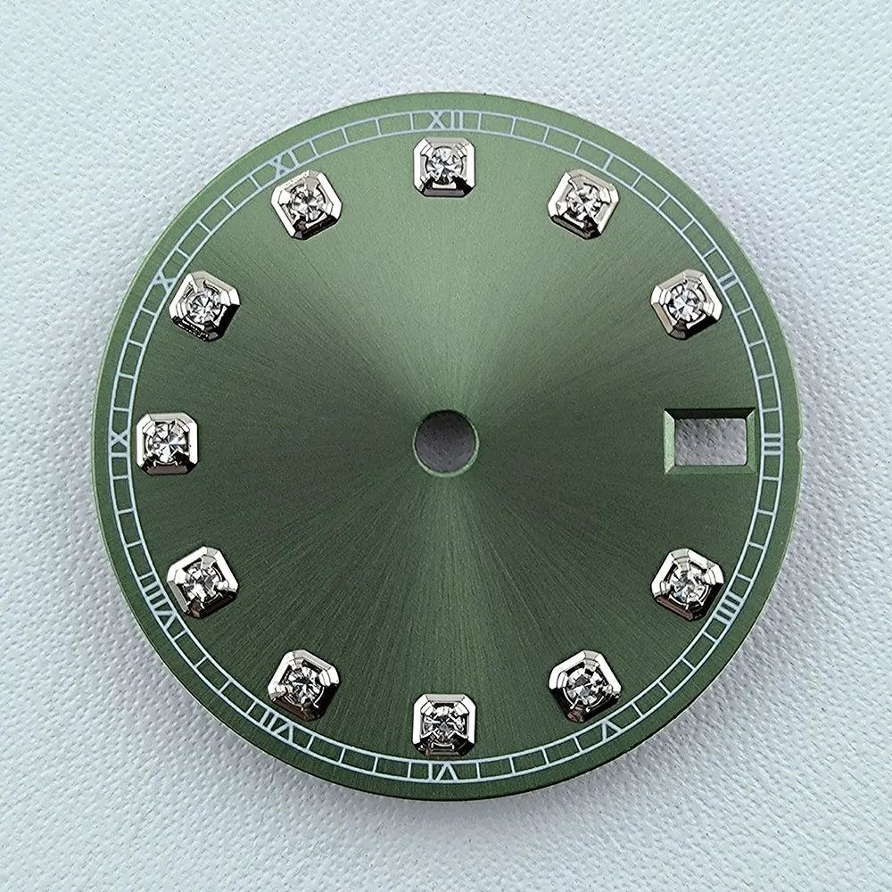 NH35 Dial Watch Dial Men's Watch Diamond Dial Custom Logo No logo 28.5mm No Luminous Fit NH Series Movement Watch Accessories