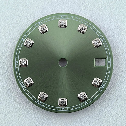 NH35 Dial Watch Dial Men's Watch Diamond Dial Custom Logo No logo 28.5mm No Luminous Fit NH Series Movement Watch Accessories