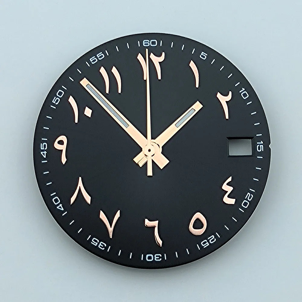 NH35 dial Custom logo 28.5mm Arabic numerals dial No luminous watch dial fit NH35/NH36 movement watch accessories