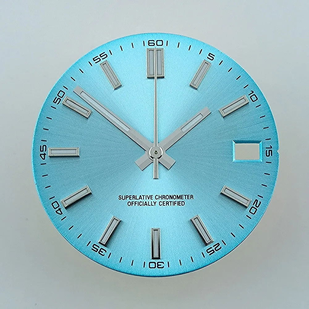 Watch dial NH35 dial Custom logo No logo Blue Luminous 28.5mm dial for NH35 NH36 movement watch accessories