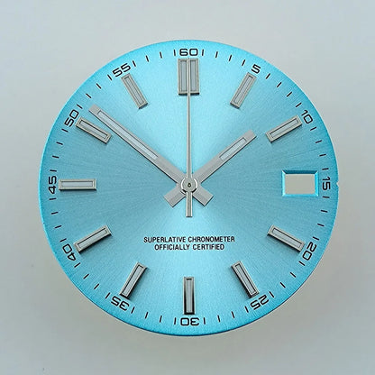 Watch dial NH35 dial Custom logo No logo Blue Luminous 28.5mm dial for NH35 NH36 movement watch accessories