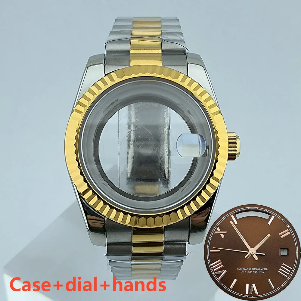 Miyota8285 case watch 41mm case stainless steel men automatic watch sapphire glass suitable for Miyota 8285 movement watch tools