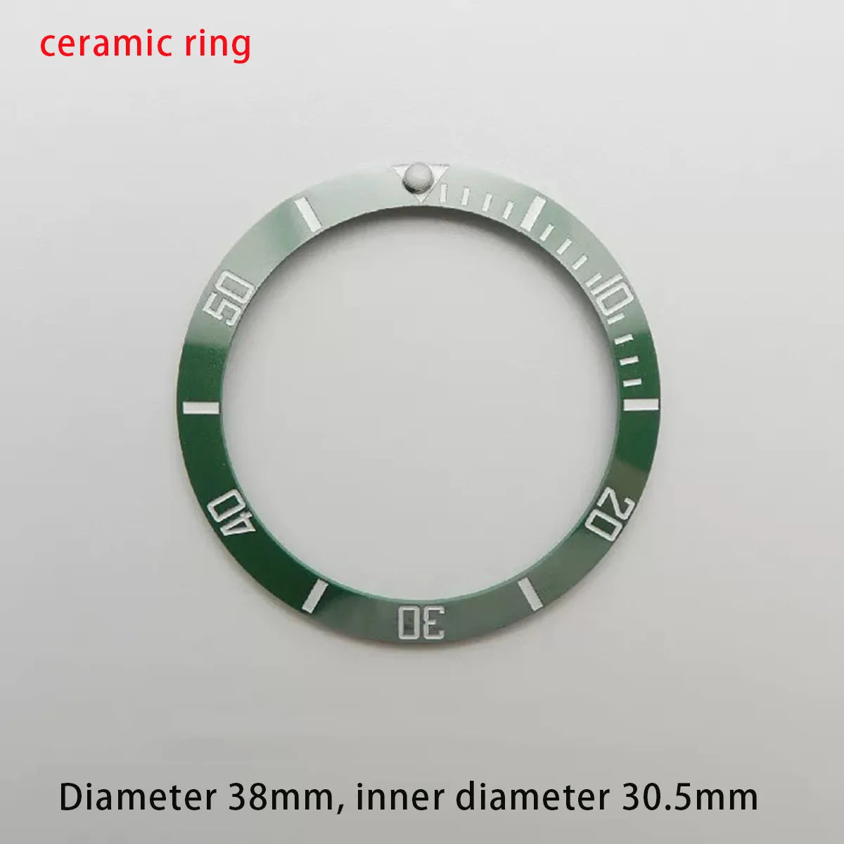 38mm ceramic/aluminium insert bezel high quality green/blue luminous bezel is tilted for 40mm watch case watch repair tools