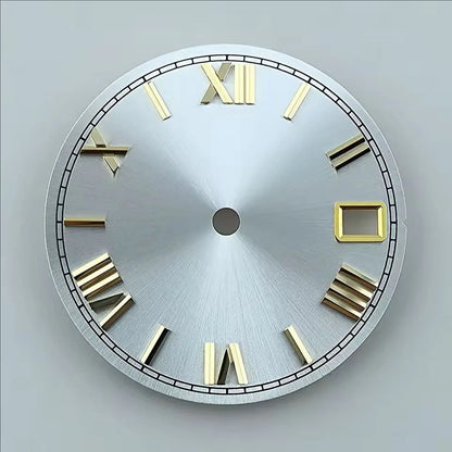 NH35 dial watch dial Custom logo 28.5mm Roman numerals dial No luminous fit NH35/NH36 movement watch accessories repair tools
